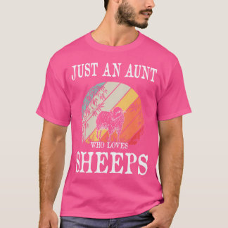 T-shirt Juste une tante qui aime les moutons