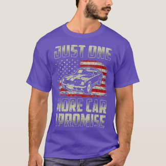 T-shirt Juste Une Voiture De Plus Je Promets Drapeau Améri
