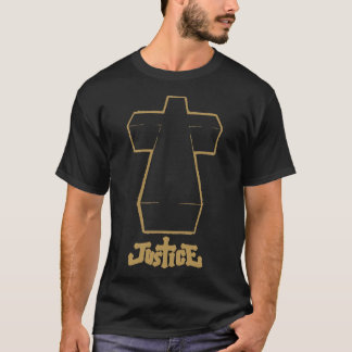 T-shirt Justice Electro Music Golden Cross