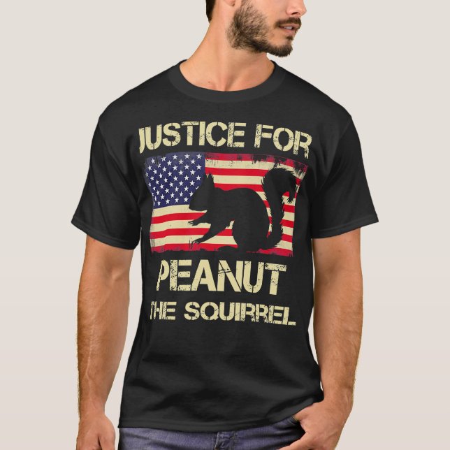 T-shirt Justice For Peanut The Squirrel Tee by el mehdi (Devant)
