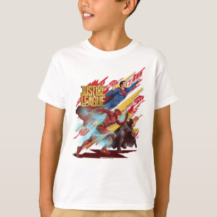 T-shirt Justice League   Superman, Flash, & Batman Badge