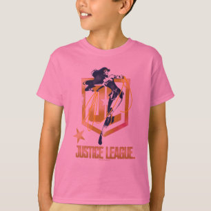T-shirt Justice League   Wonder Woman JL Logo Pop Art