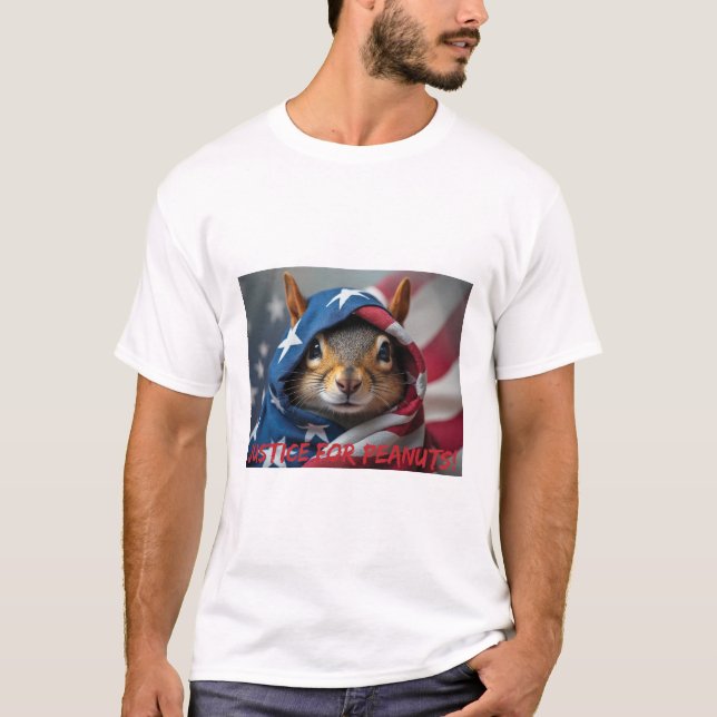 T-shirt Justice pour arachide, amoureux des écureuils (Devant)