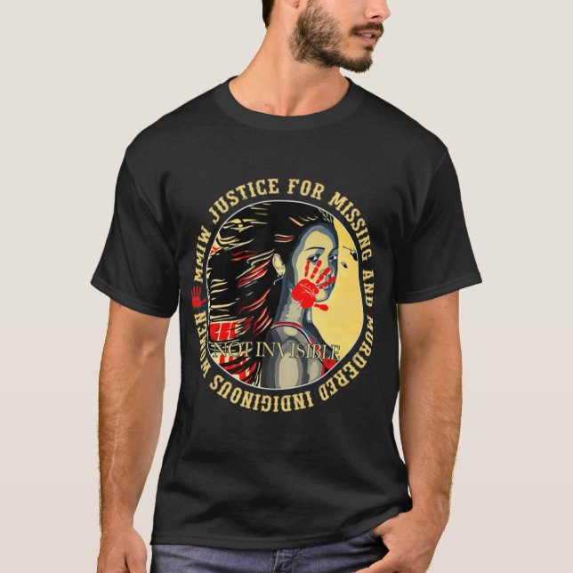 T-shirt Justice Pour MMIW Abattue Indigène (Devant)
