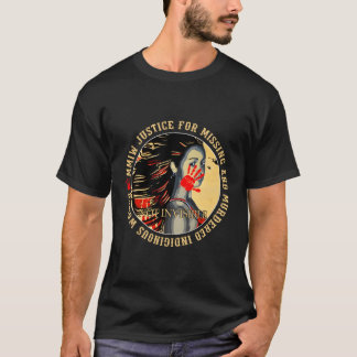 T-shirt Justice Pour Mmiw Manquant Ed Résilient Indigène