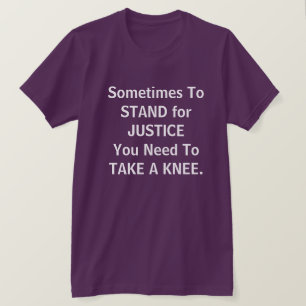 T-shirt Justice "prenez genou"