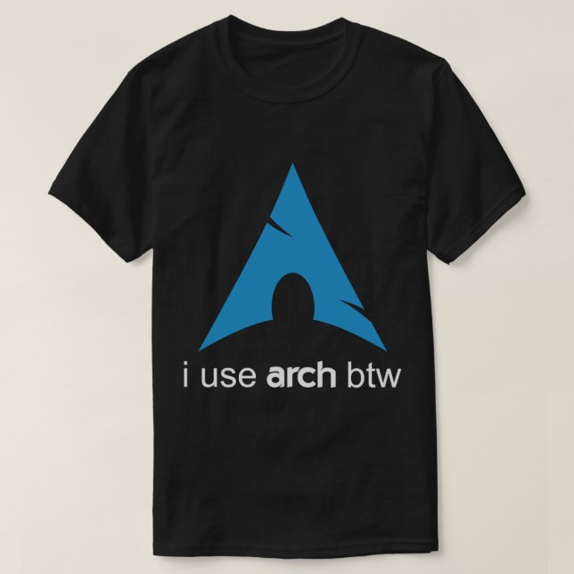 T-shirt J'utilise Arch Btw Linux (Design devant)