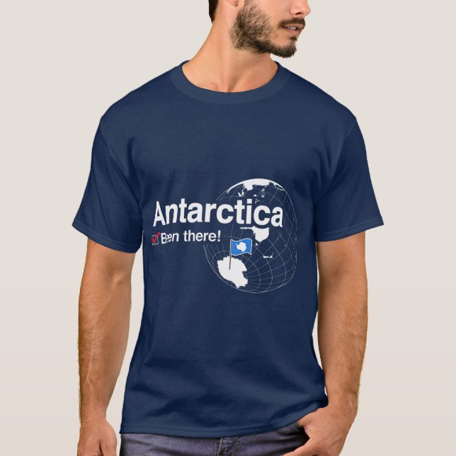 T-shirt J'y ai été le drapeau de l'Antarctique (Devant)