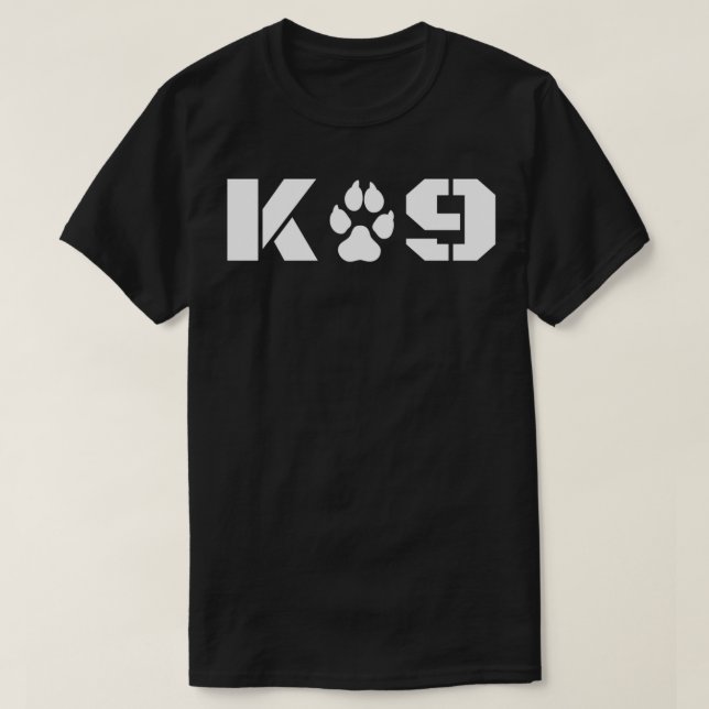 T-shirt K9 Agent Canine K9 Unité Police Chien Paw Handler  (Design devant)
