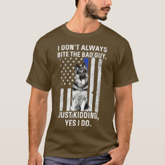 T-shirt K9 Agent de police berger allemand drôle bleu minc