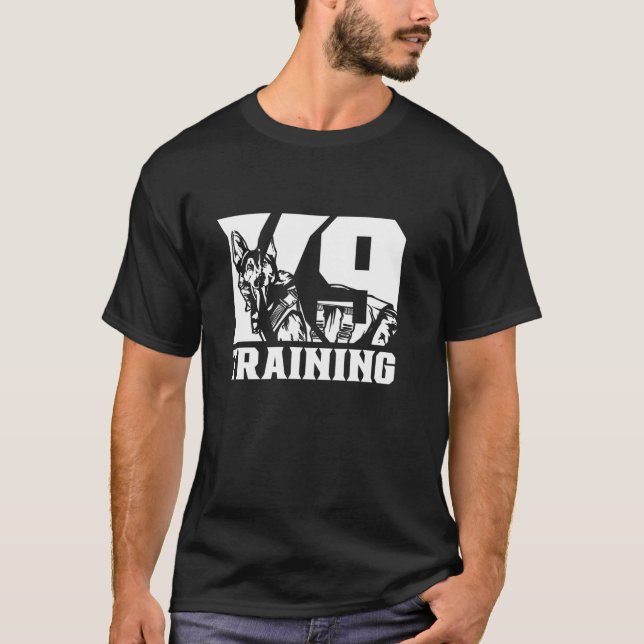 T-shirt K9 Formation K 9 Service Chien de service Entraîne (Devant)