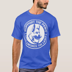 T-shirt K9 Police Dog Officier Soutien aux Paws Allemand