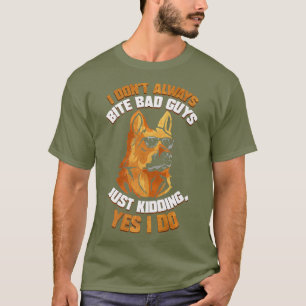 T-shirt K9 Police Doigt Officier I Dont Bite German Premiu