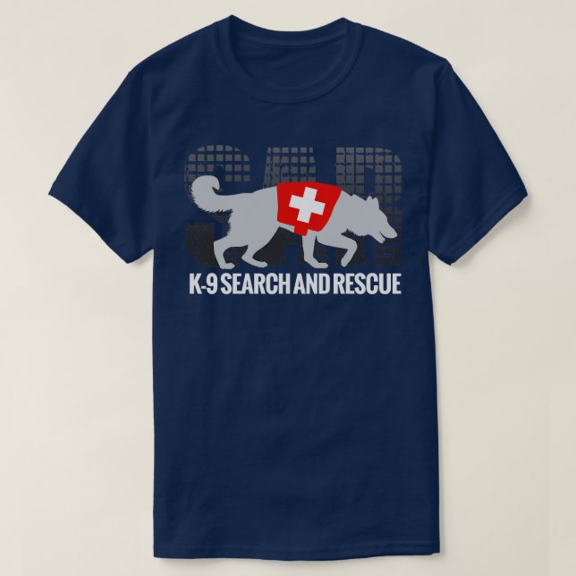 T-shirt K9 Recherche et Secourt SAR (9) (Design devant)