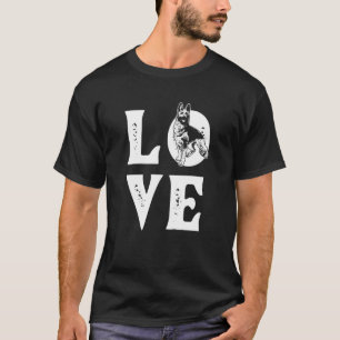 T-shirt K9 Unité Belge Malinois Love Pd Entraîneur Police