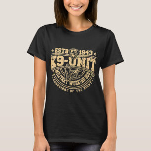 T-shirt K9 Unité de travail militaire chien canine