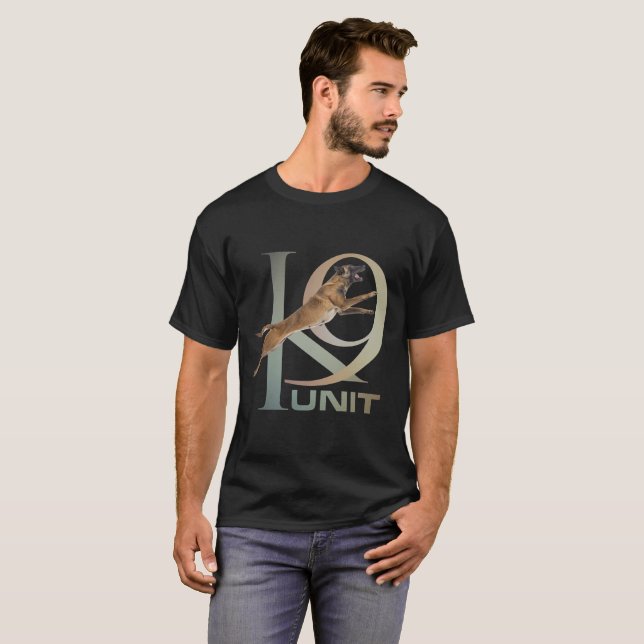 T-shirt K-9 unité - unité Malinois de chien policier (Devant entier)