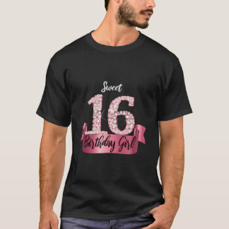 T-shirt K Black Sweet 16 Style I 16Th