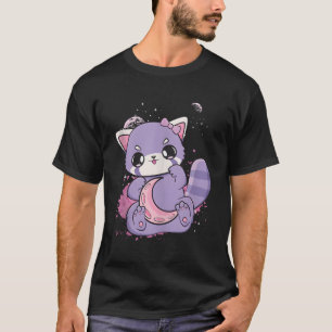 T-shirt K Decora Fairy Kei Red Panda Moon Otaku Anime Nugo