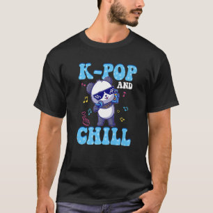 T-shirt K Pop Et Chill Cute Panda Corée Fans De Musique Fi