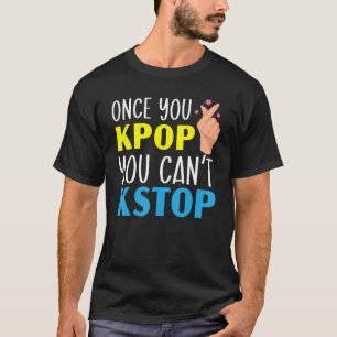 T-shirt K Pop Oppa Corée Pop Music Finger Heart Saranghae