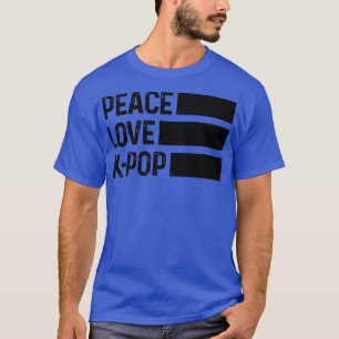 T-shirt K-Pop Peace Love K-Drama Coréen Pop Music Fan Vint