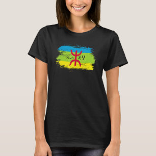 T-shirt Kabyle Amazigh Flag Tifinagh Graphic Vintage Berbe