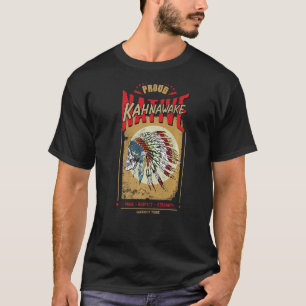 T-shirt Kahnawake Native American Indian Warribe Tribe Pro