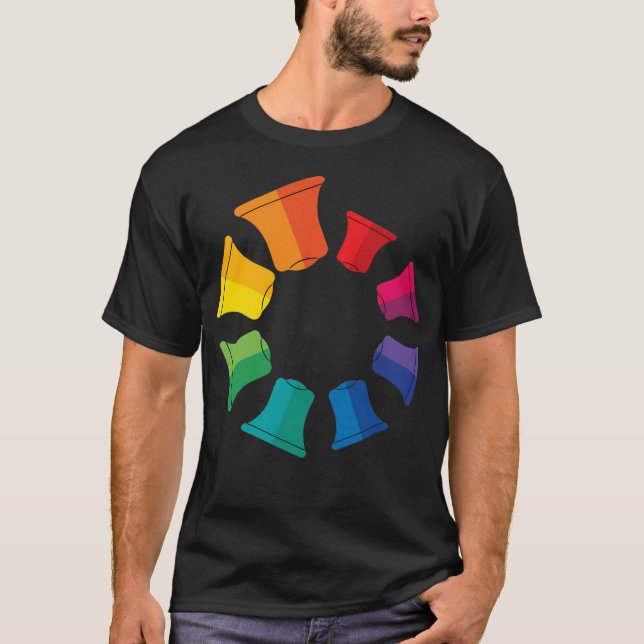 T-shirt Kahukura Pere Rainbow Bell (Devant)