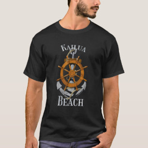 T-shirt Kailua Beach Hawaii Vacation Ancre nautique Helm