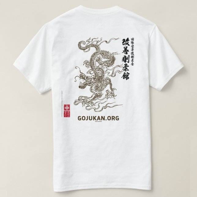 T-shirt Kaizen Gojukan Dragon chinois (Design dos)