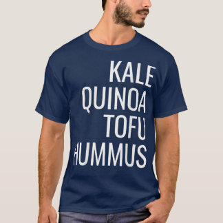 T-shirt kale, quinoa, tofu, houmous, végétalien