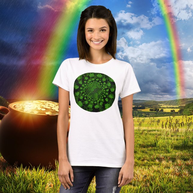 T-shirt Kaleidoscope à quatre feuilles (Four Leaf Clover Kaleidoscope T-Shirt)