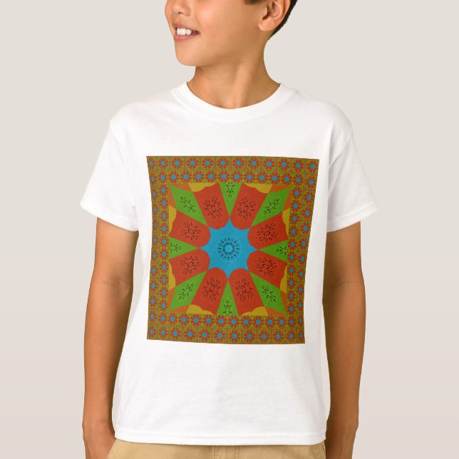 T-shirt Kaleidoscope Bloom Une Vibrante couleur d'impressi (Devant)