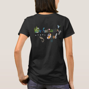 T-shirt Kaleidoscope Girl : Cou de base de l'équipage de c