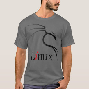 T-shirt Kali Linu tagline Tee avec Dragon Noir Open Os