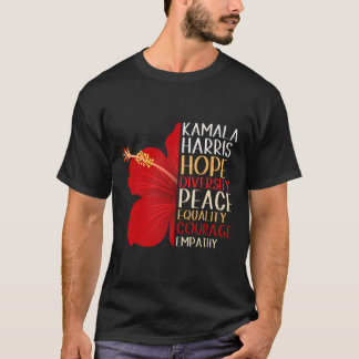 T-shirt Kamala Harris 2024 Election Hope Equality Hibiscus