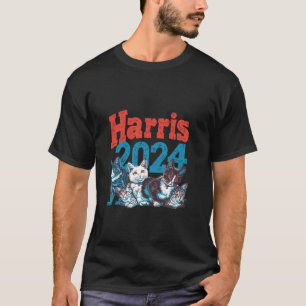 T-shirt Kamala Harris Election Cat Lady 2024 Democrat Craz