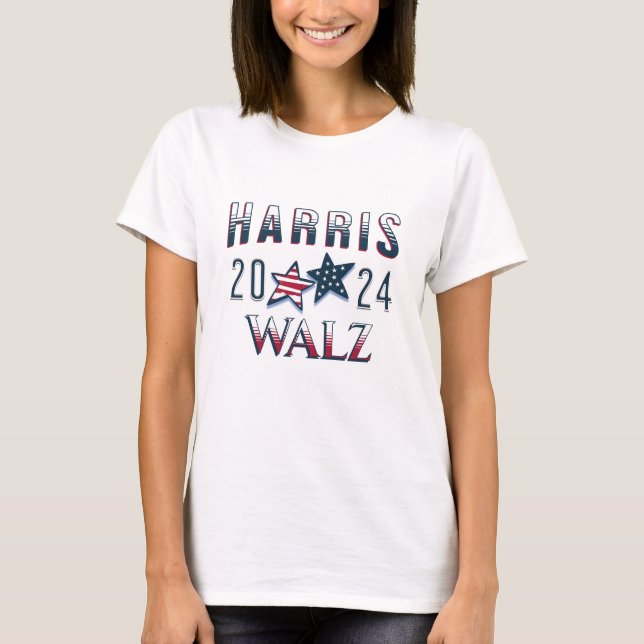 T-shirt Kamala Harris et Tim Walz 2024 (Devant)