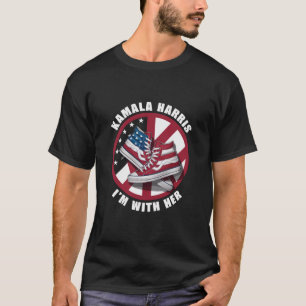 T-shirt Kamala Harris Je suis avec Son Converse Patriotiqu