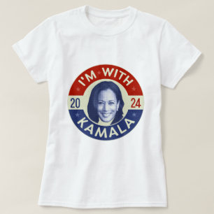 T-shirt Kamala Harris Président 2024 Democrat Photo Retro
