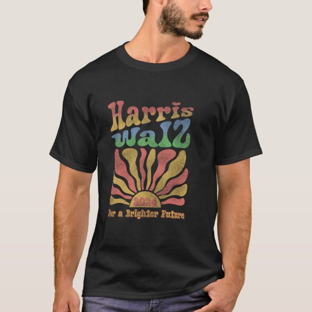 T-shirt Kamala Harris Tim Waltz Harris Waltz Harris Waltz  (Devant)