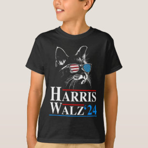 T-shirt Kamala Harris W 2024 Harris Waltz Vp Président Cat
