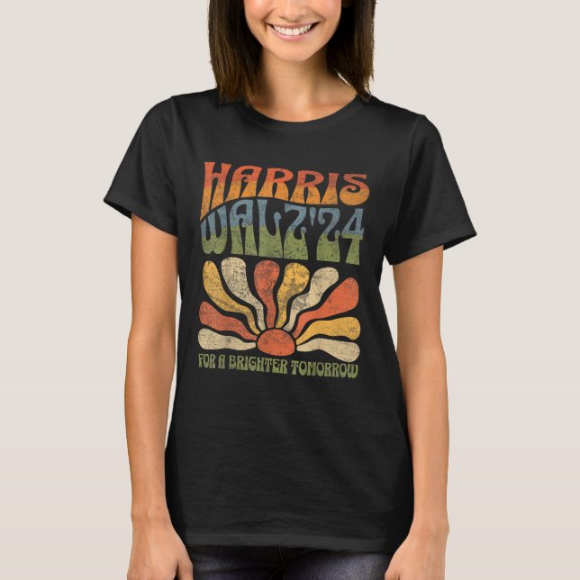 T-shirt Kamala Harris Walz 2024 pour un avenir meilleur (Devant)