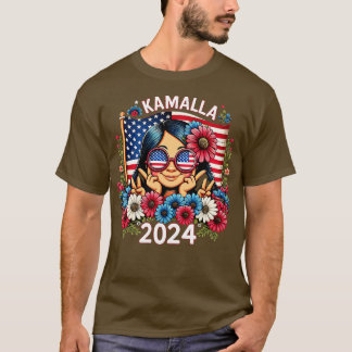 T-shirt Kamala Vintage Floral Feminine First Femme