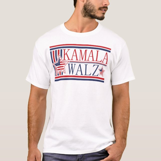 T-shirt Kamala, Walz 2024 Candidats Démocrates (Devant)