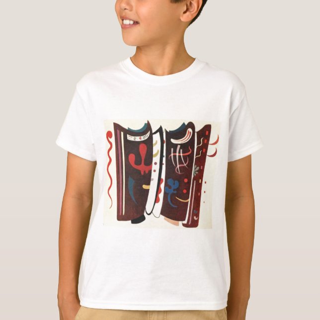 T-shirt Kandinsky Brown avec Supplément Abstrait (Devant)