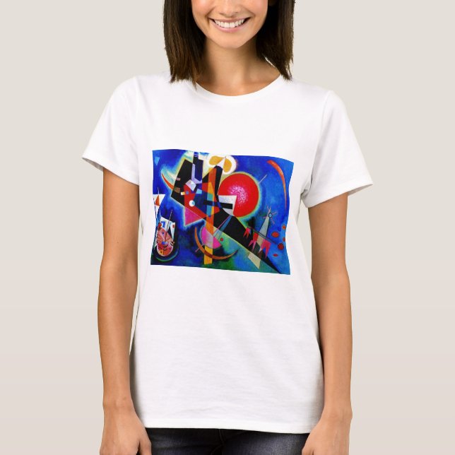 T-shirt Kandinsky en peinture Abstraite bleue (Devant)