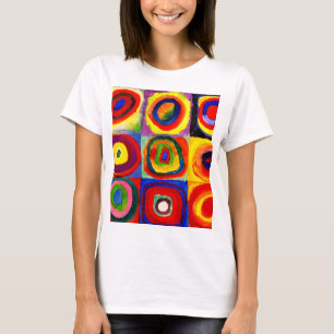 T-shirt Kandinsky Farbstudie Cercles Carré Quadrate Art