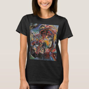 T-shirt Kandinsky Moscou I Cityscape Abstrait Noir